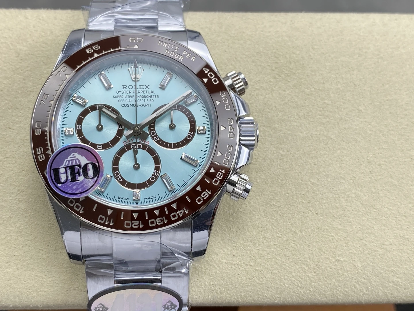 Rolex Daytona 126506 UFO 11 Best Edition Ice Blue Dial Diamond on SS Braclet UF4131 (Free Sprung)172g