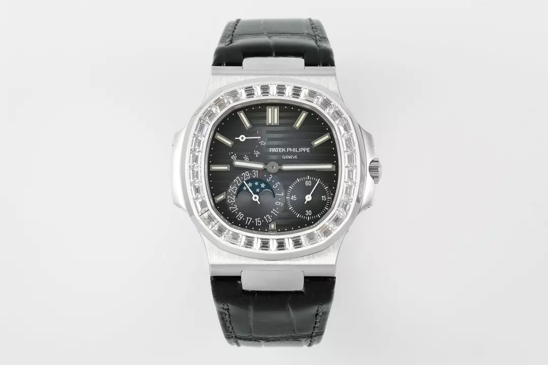Patek Philippe Nautilus 5712 SS PPF 1:1 Best Edition Blue Dial Diamonds Bezel A240 Super Clone V3