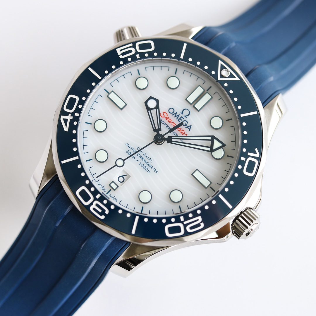 OMEGA Seamaster Diver 300M Tokyo 2020 522.30.42.20.04.001 SS Blue Ceramic Bezel ORF 1:1 Best Edition Gray Dial on A8800