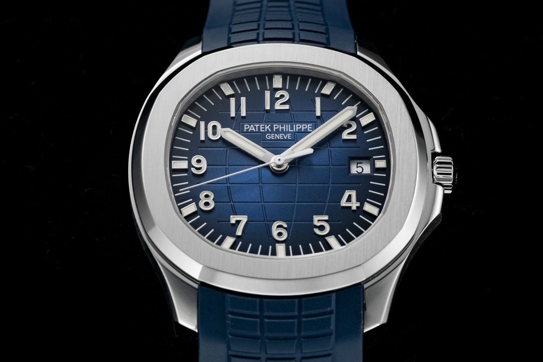 Patek Philippe Aquanaut 5168G-001 SS 3KF Best Edition Blue Dial on Blue Rubber Strap A324 Super Clone V2