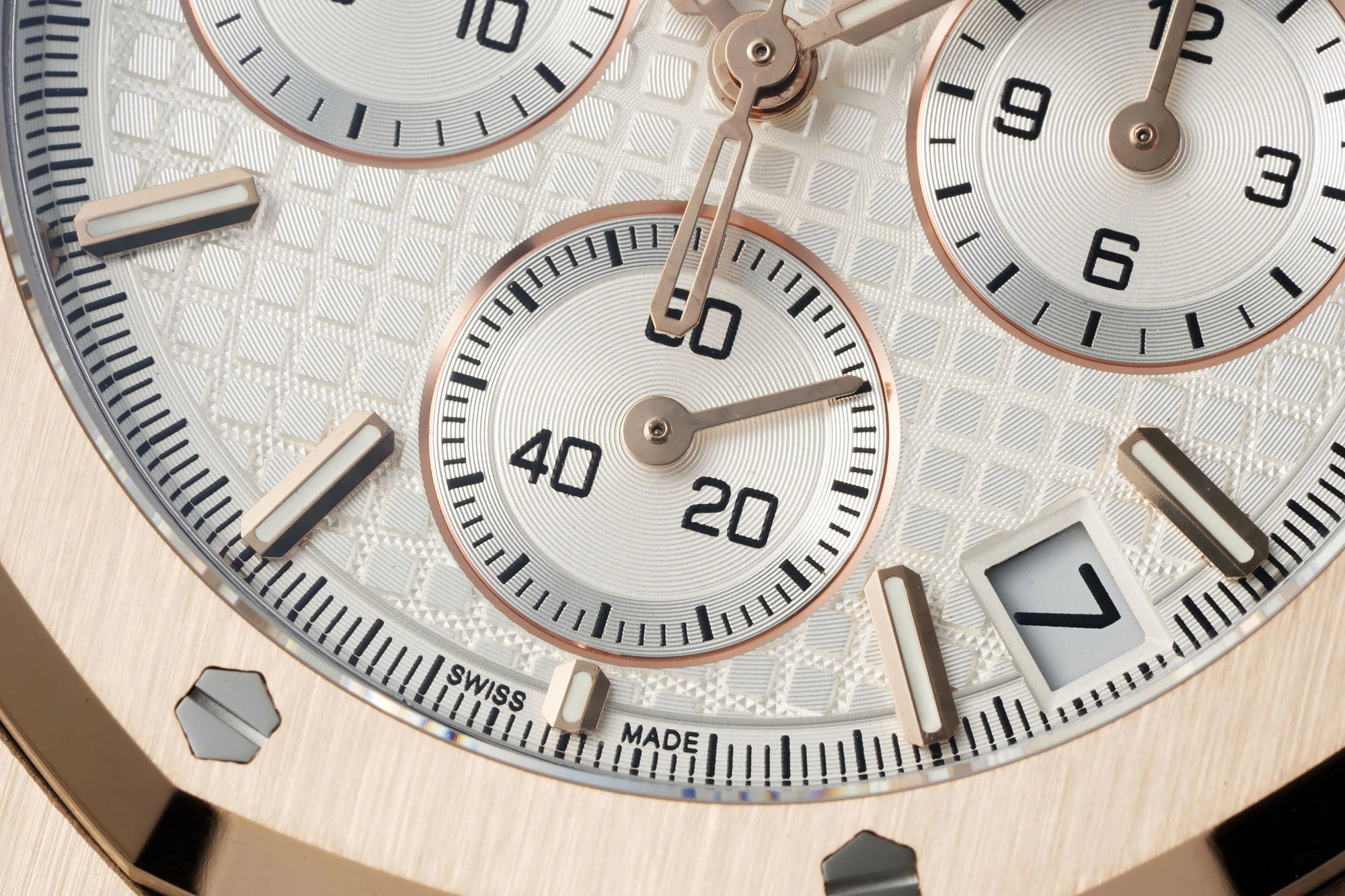 AP Royal Oak Chrono 26240 RG DDF 1:1 Best Edition White Dial on Brown Leather Strap DD4401 Super Clone Weight (SW Dial)