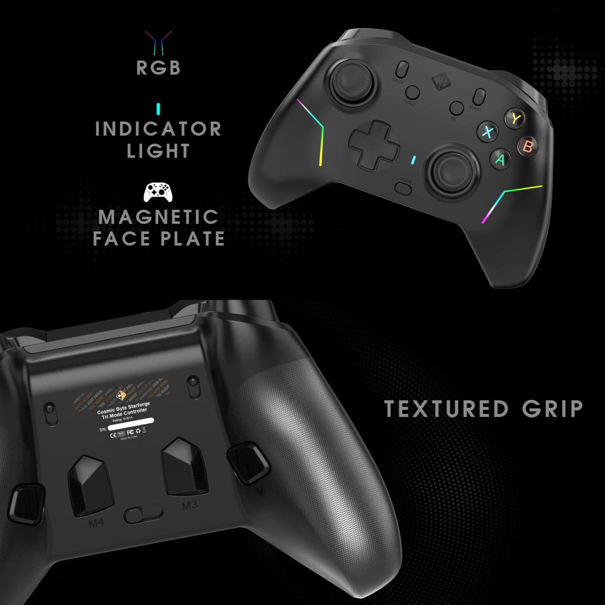 Cosmic Byte Starforge Tri-Mode Controller, Replaceable TMR Joysticks