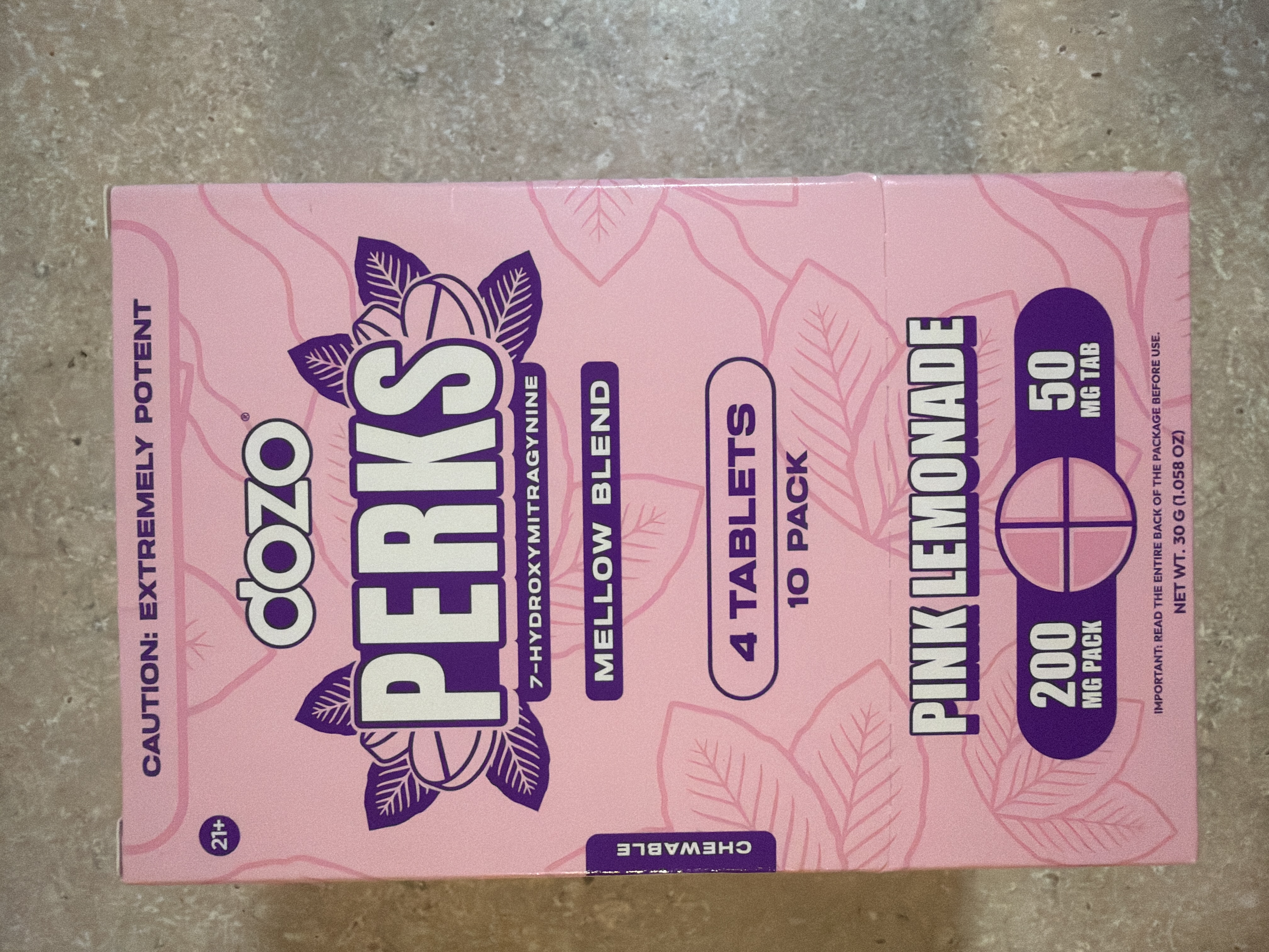 Dozo Perks Pink Lemonade Tablets 50mg 4ct