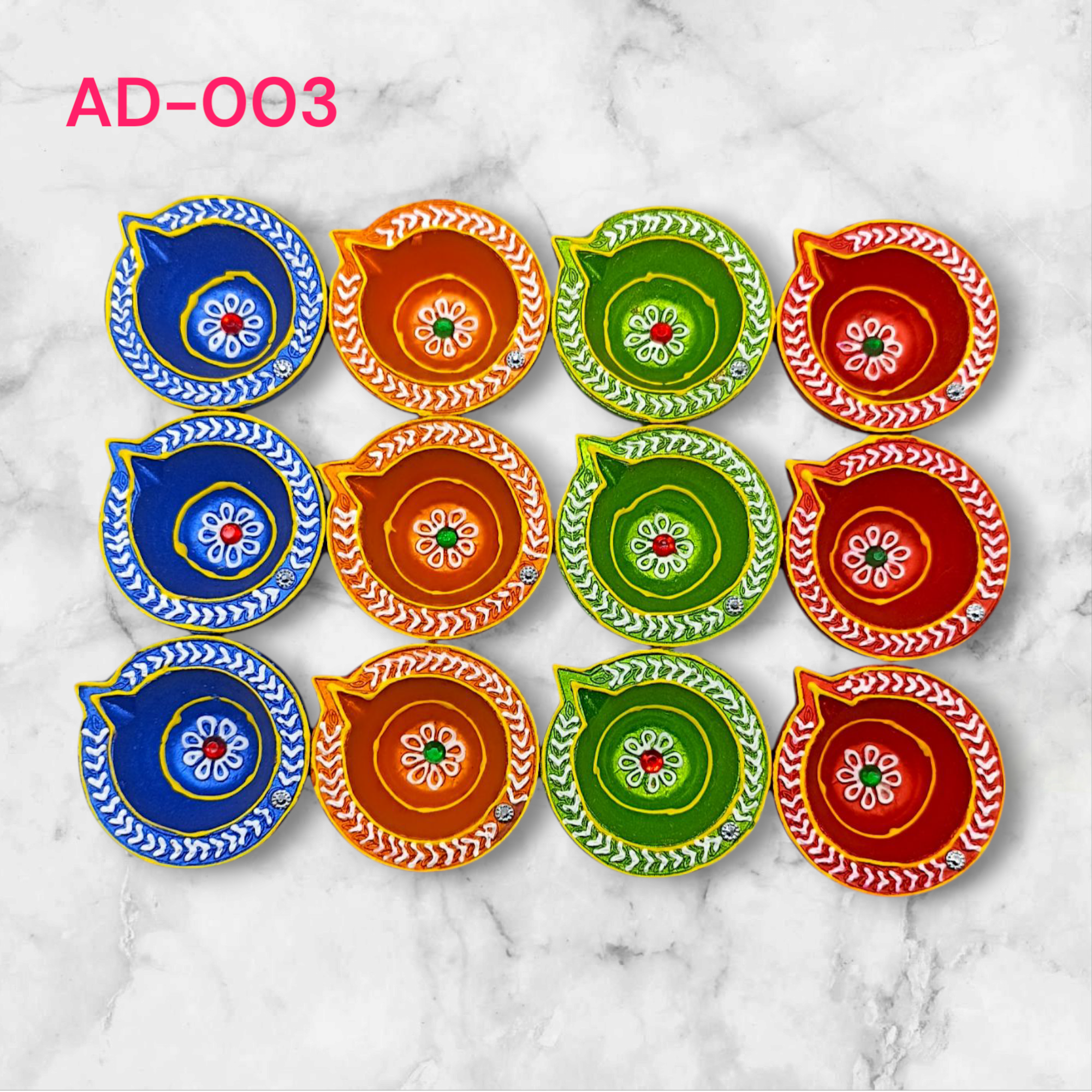 12 pcs 2 inch Decorative diyas 