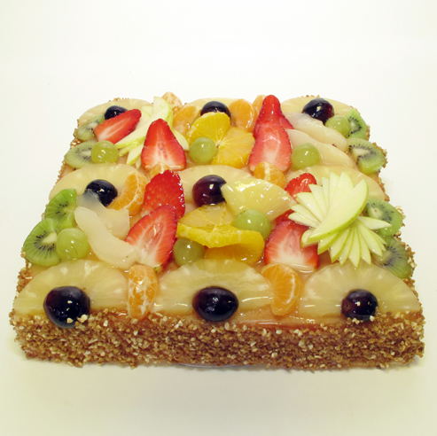 Vierkante vruchtentaart