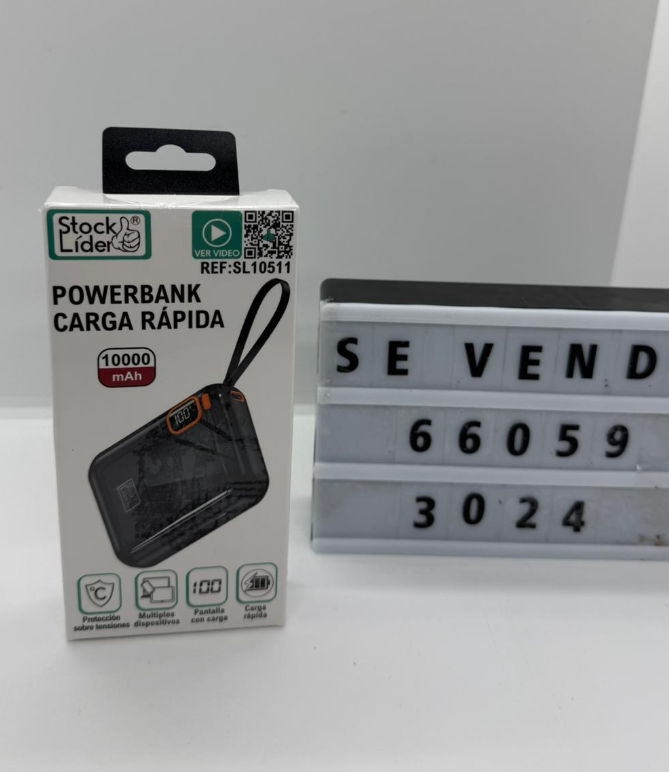Powerbank Carga Rápida 10000mAh