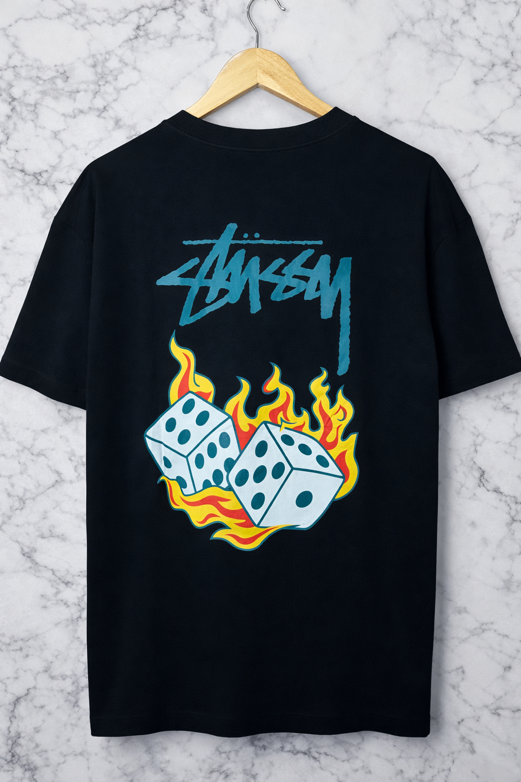 Stüssy Dice Flame Graphic Tee