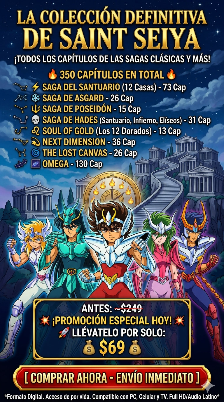 Coleccion Caballeros de Zodiaco Sagas