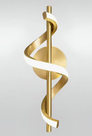 Arandela Espiral Dourada