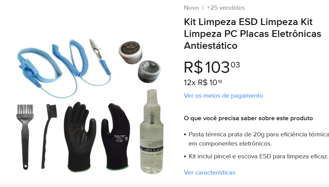 Kit Limpeza ESD para Eletrônicos