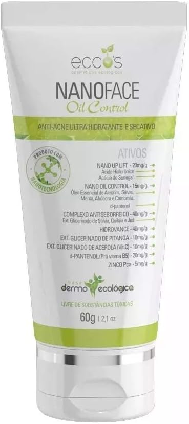 Nanoface Oil Control Eccos Cosméticos Anti Acne Secativo 60g