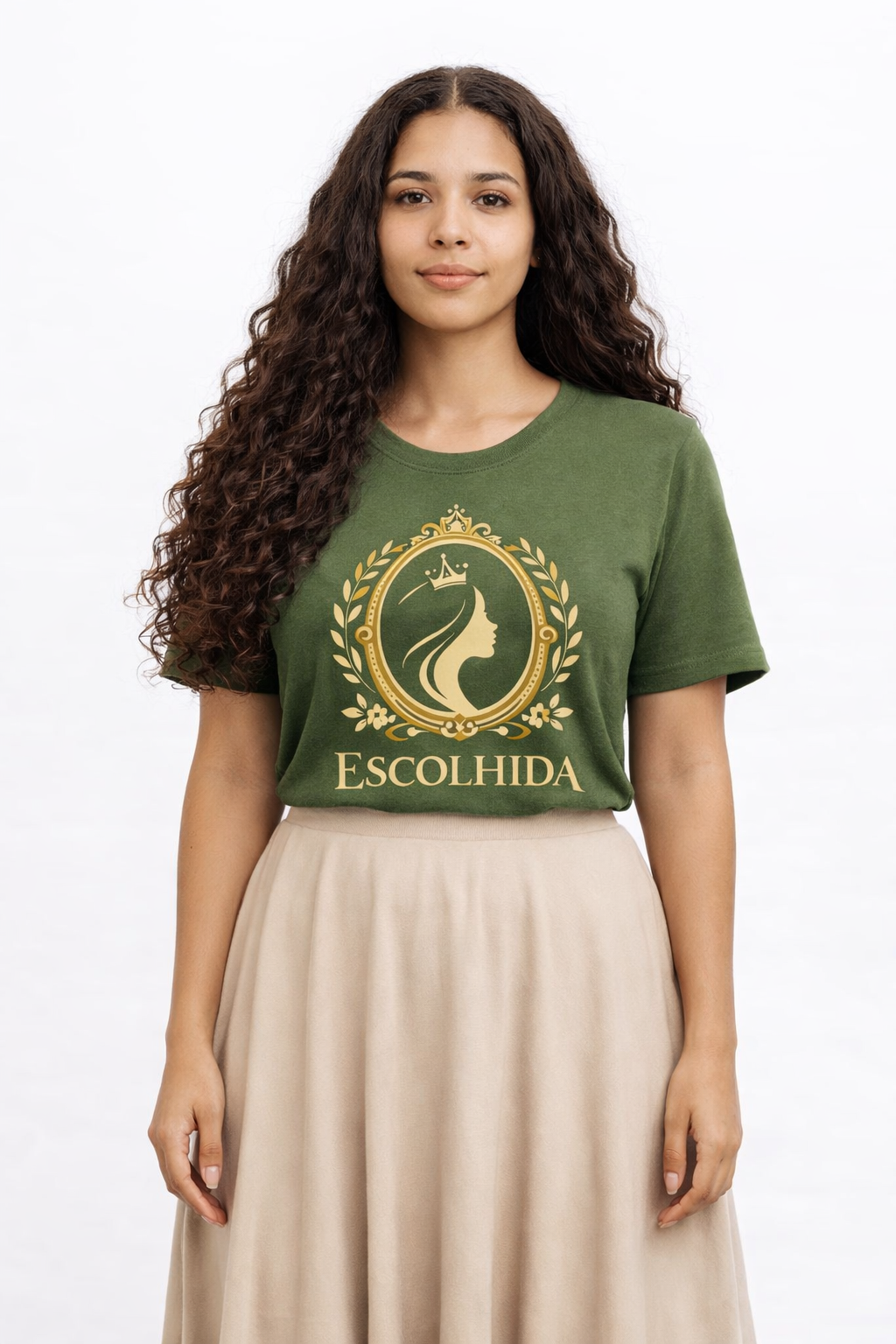 Blusa Verde Oliva 'Espelho'