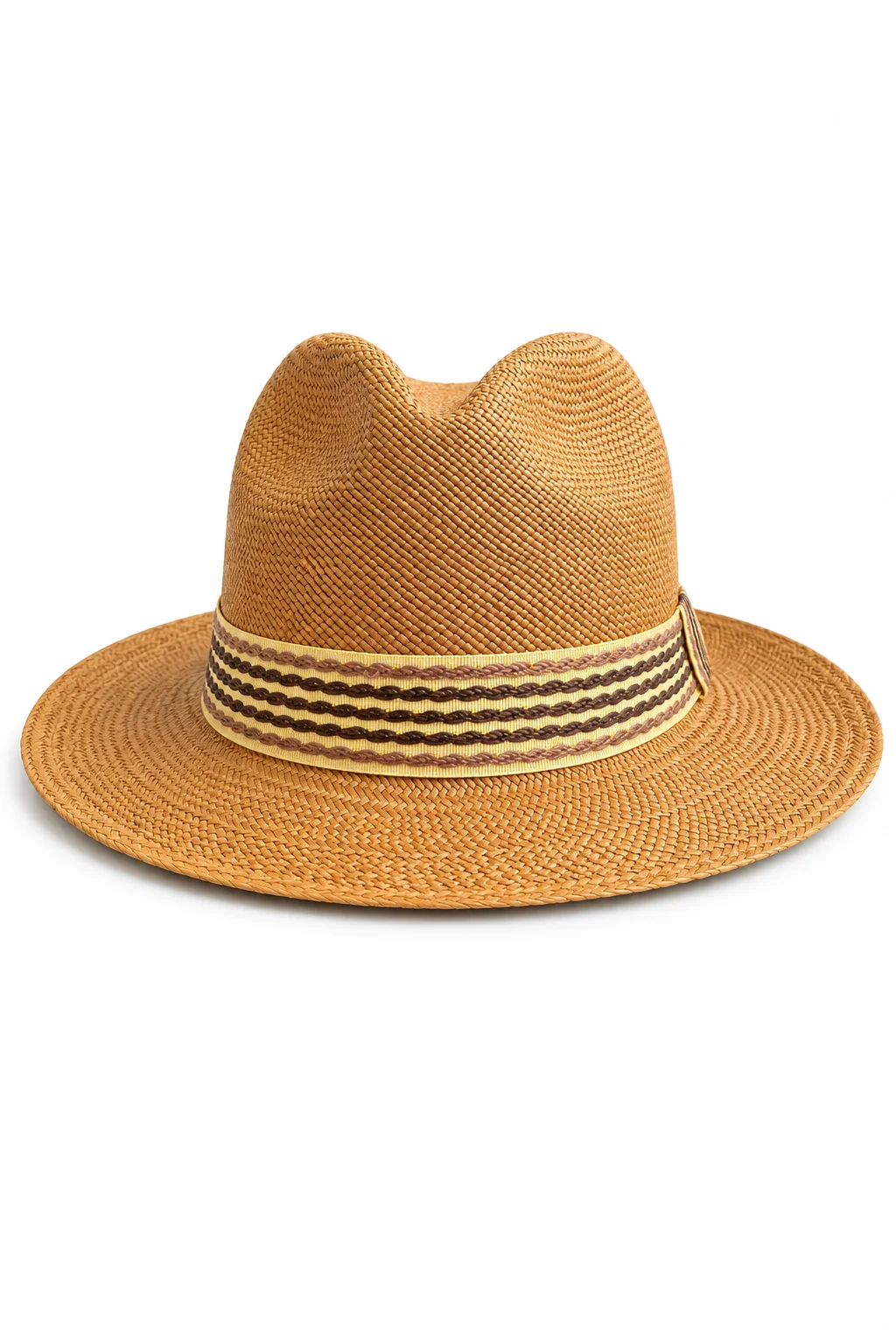 Chapeau Panama Fedora – Brun Vintage (Pièce Unique)