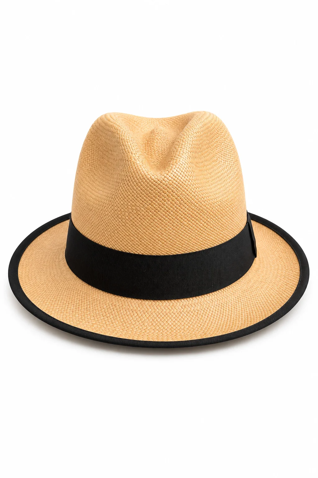 Chapeau Panama Fedora – Marron Clair & Liseré