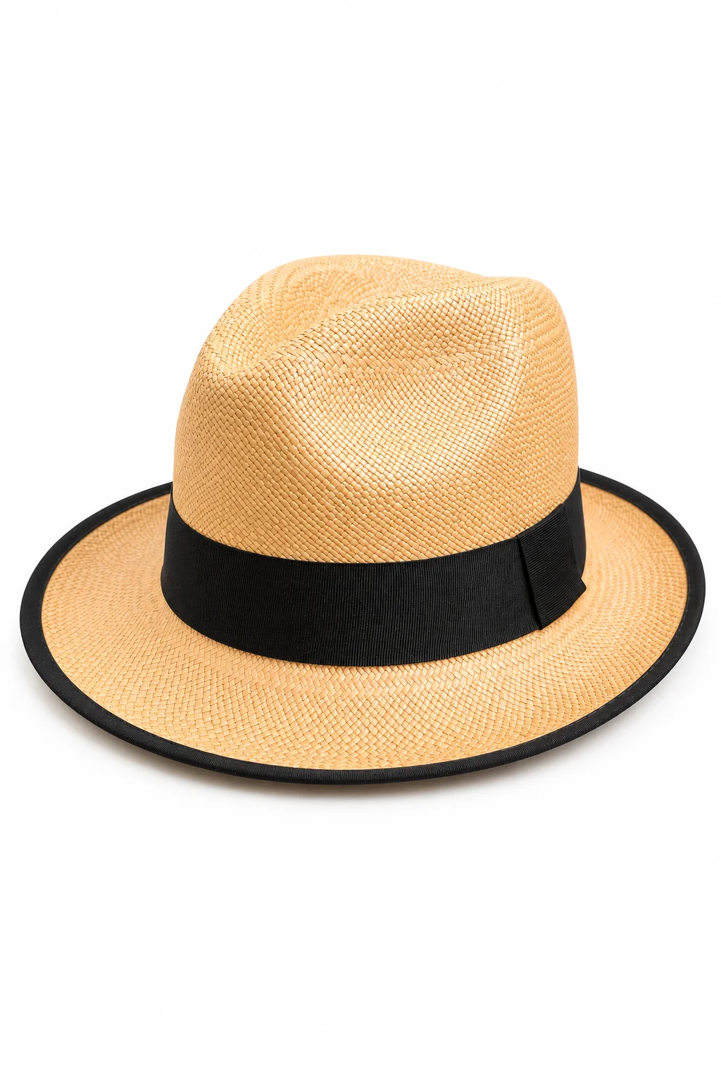 Chapeau Panama Fedora – Marron Clair & Liseré