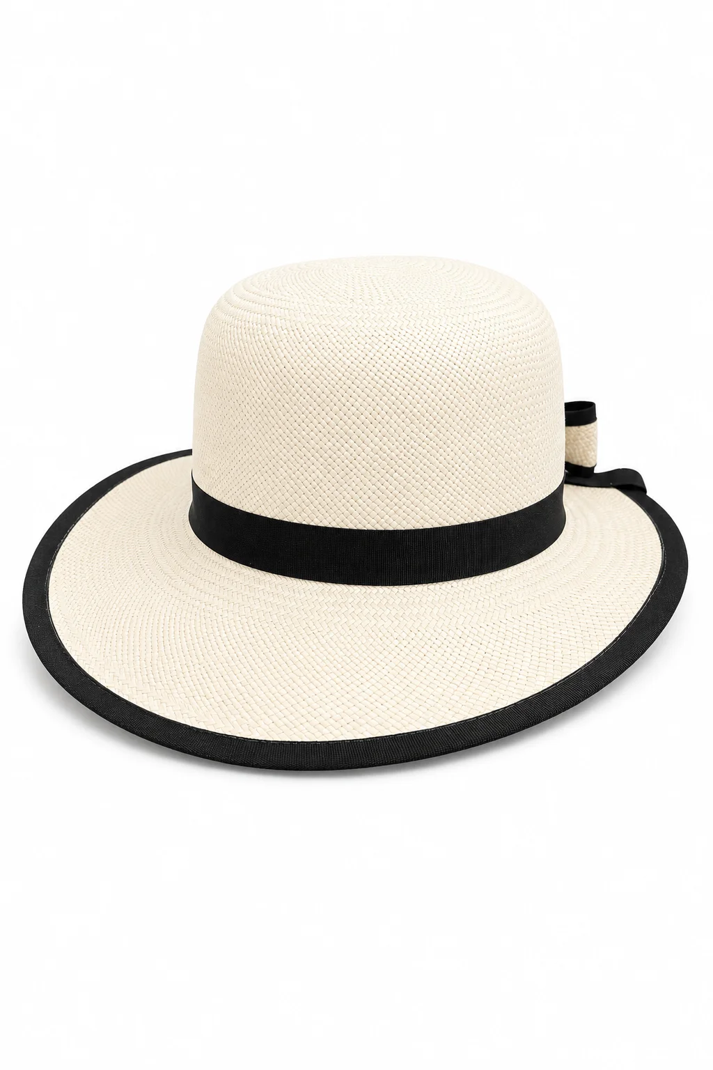 CASQUETTE ESPAGNOLE – NŒUD DE PAILLE & LISERÉ NOIR (Pièce Unique)