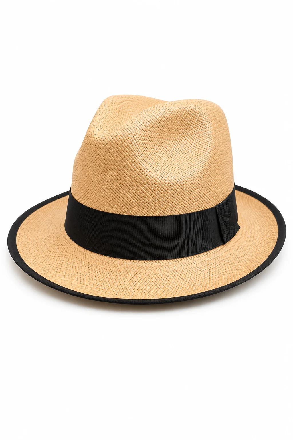 Chapeau Panama Fedora – Marron Clair & Liseré