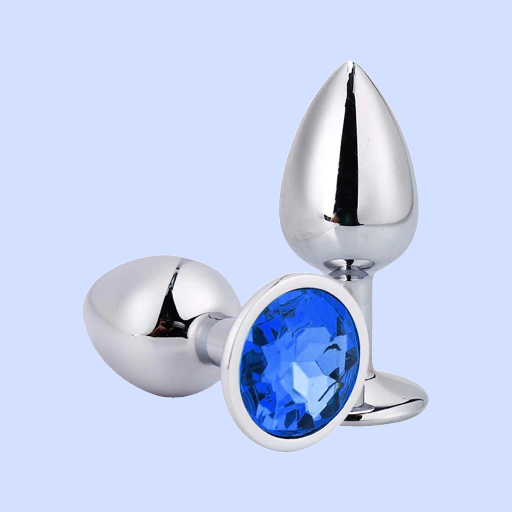 Plug Anal De Metal Com Pedra Colors Pequeno