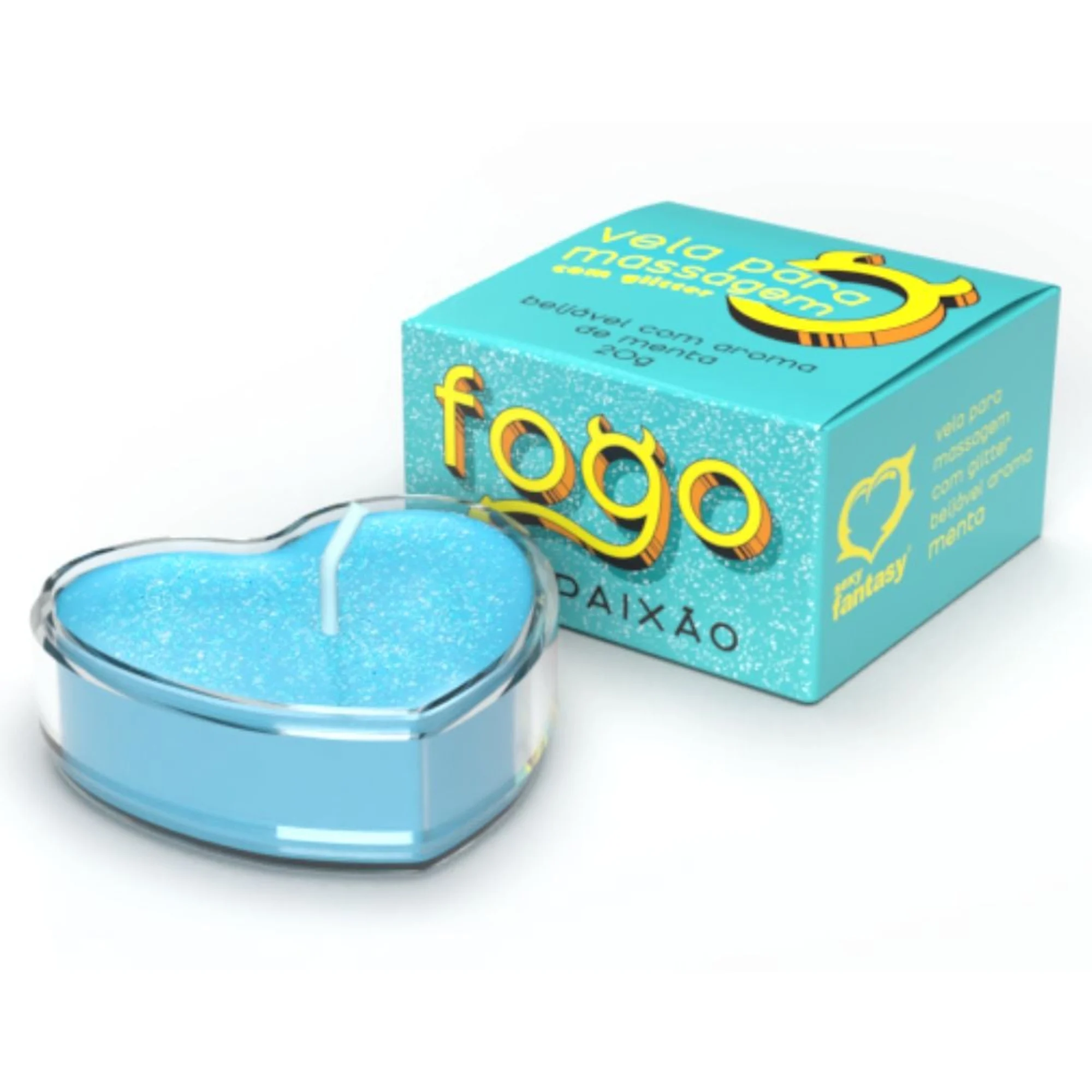 Vela Fogo Da Paixão Com Glitter 20G