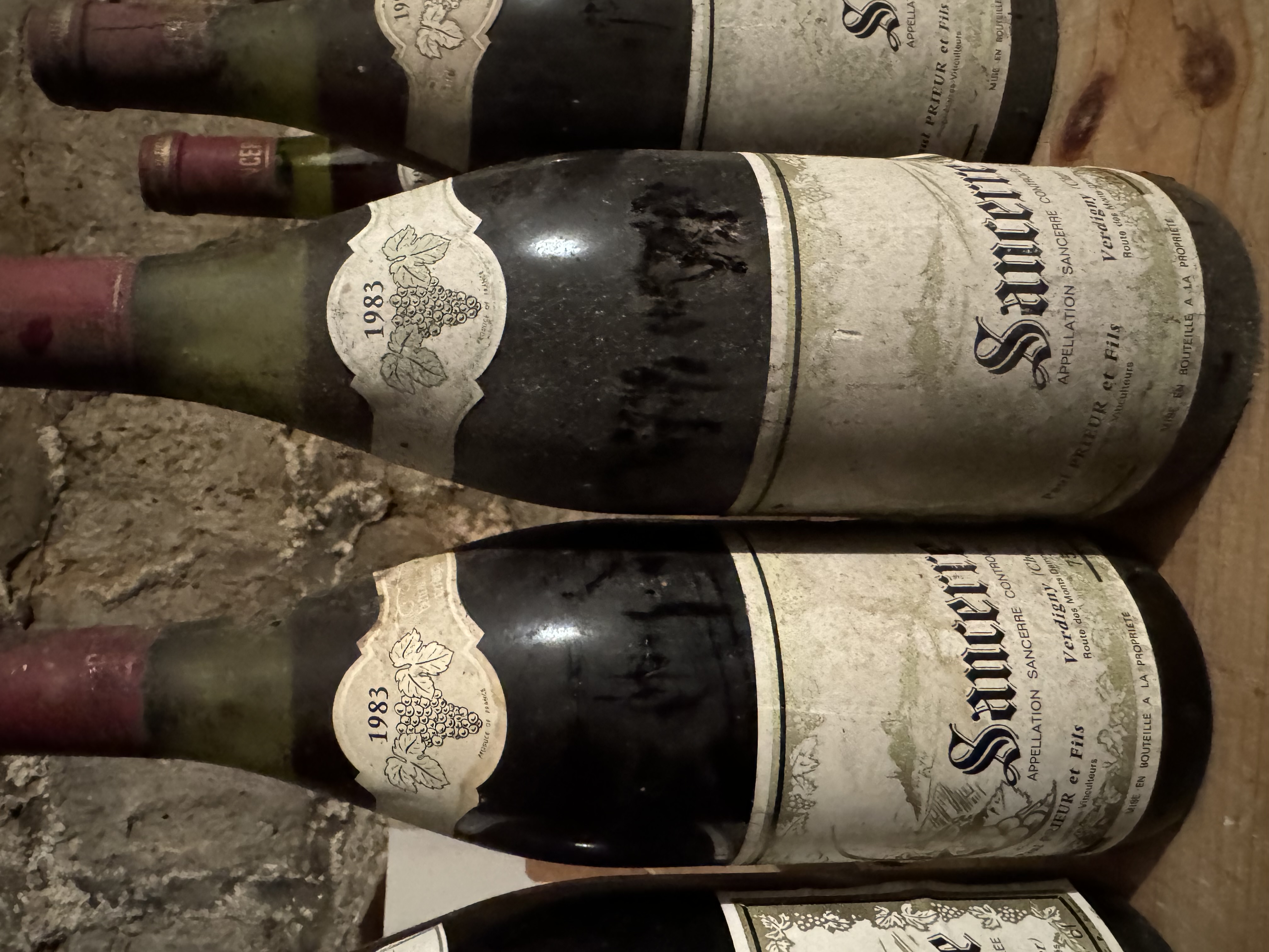 Vintage Sancerre Red Wine Bottles