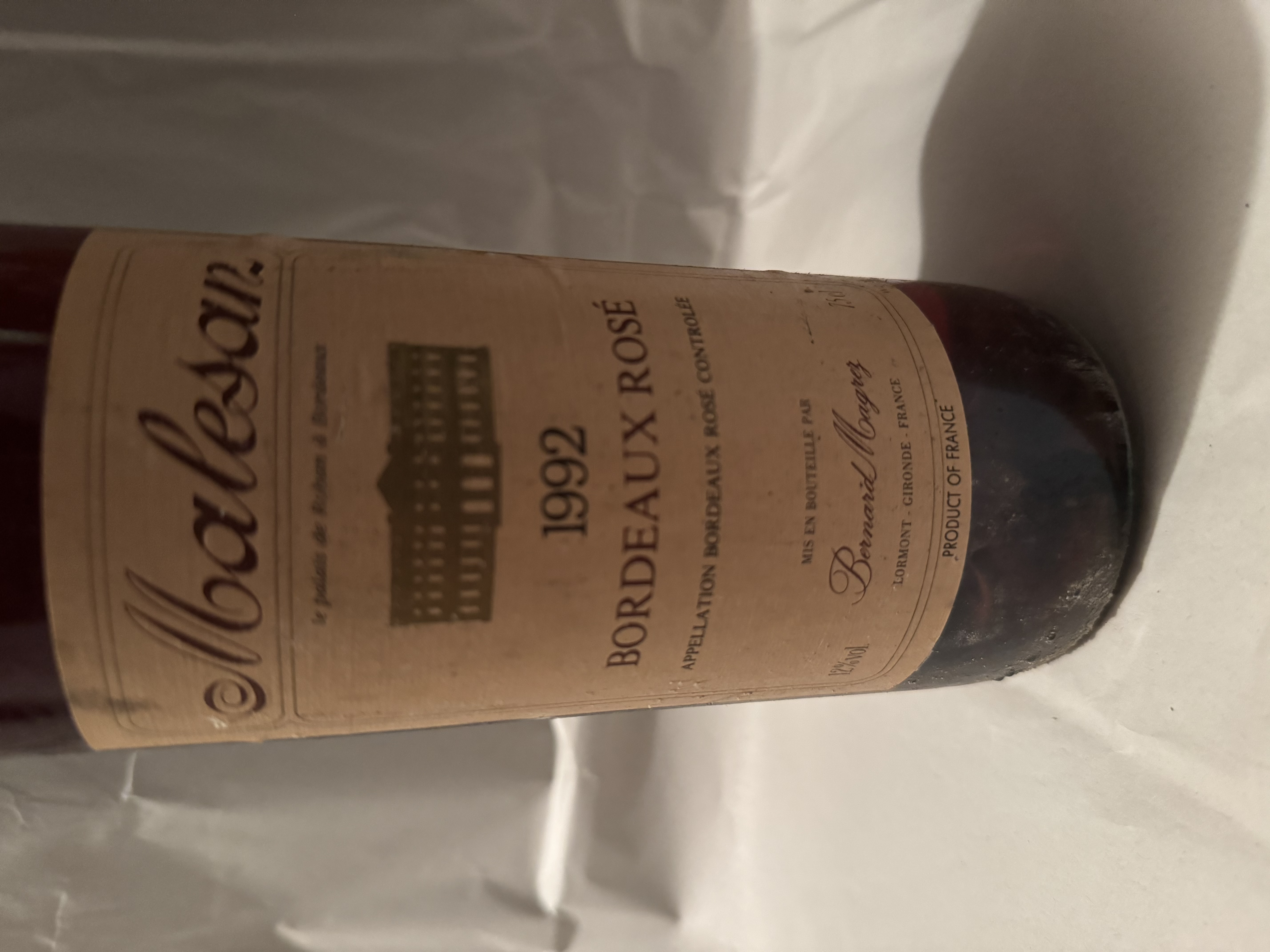 Malesan Bordeaux Rosé 1992