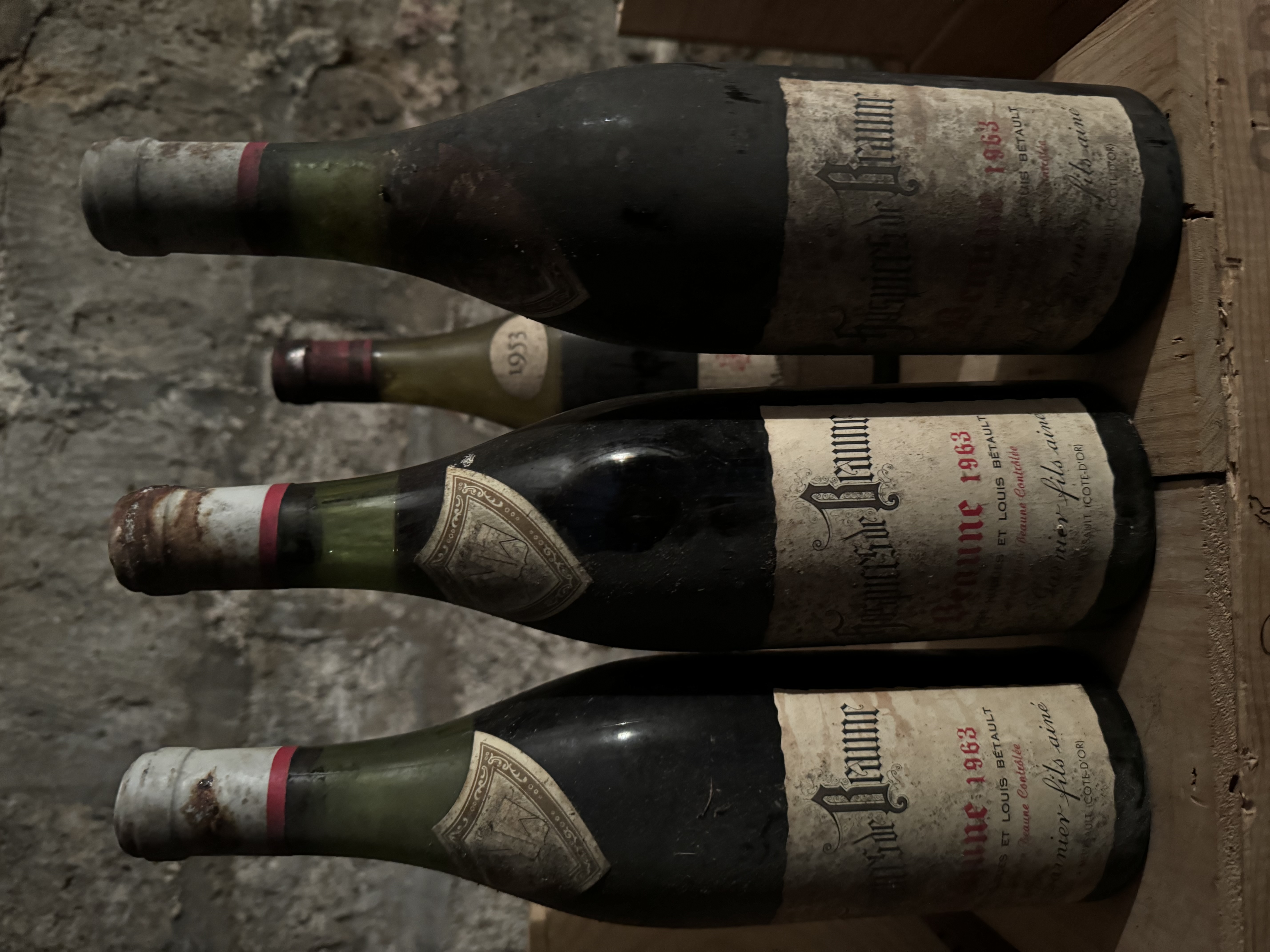 1953 Vintage Wine Bottles