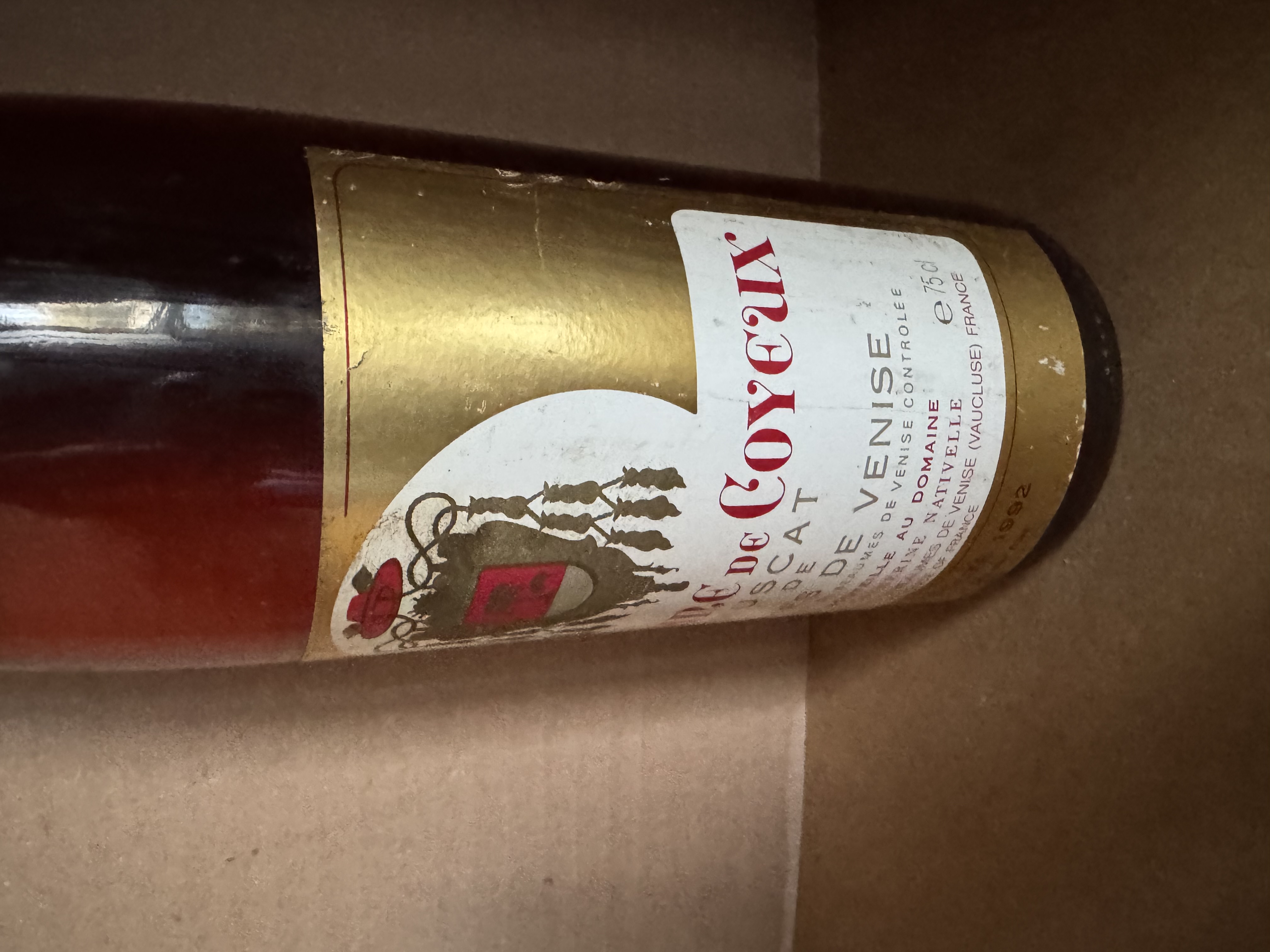 Vin blanc 1992 DOMAINE DE COYEUX Muscat de BEAUMES de VENISE Yves et Catherine Nativelle