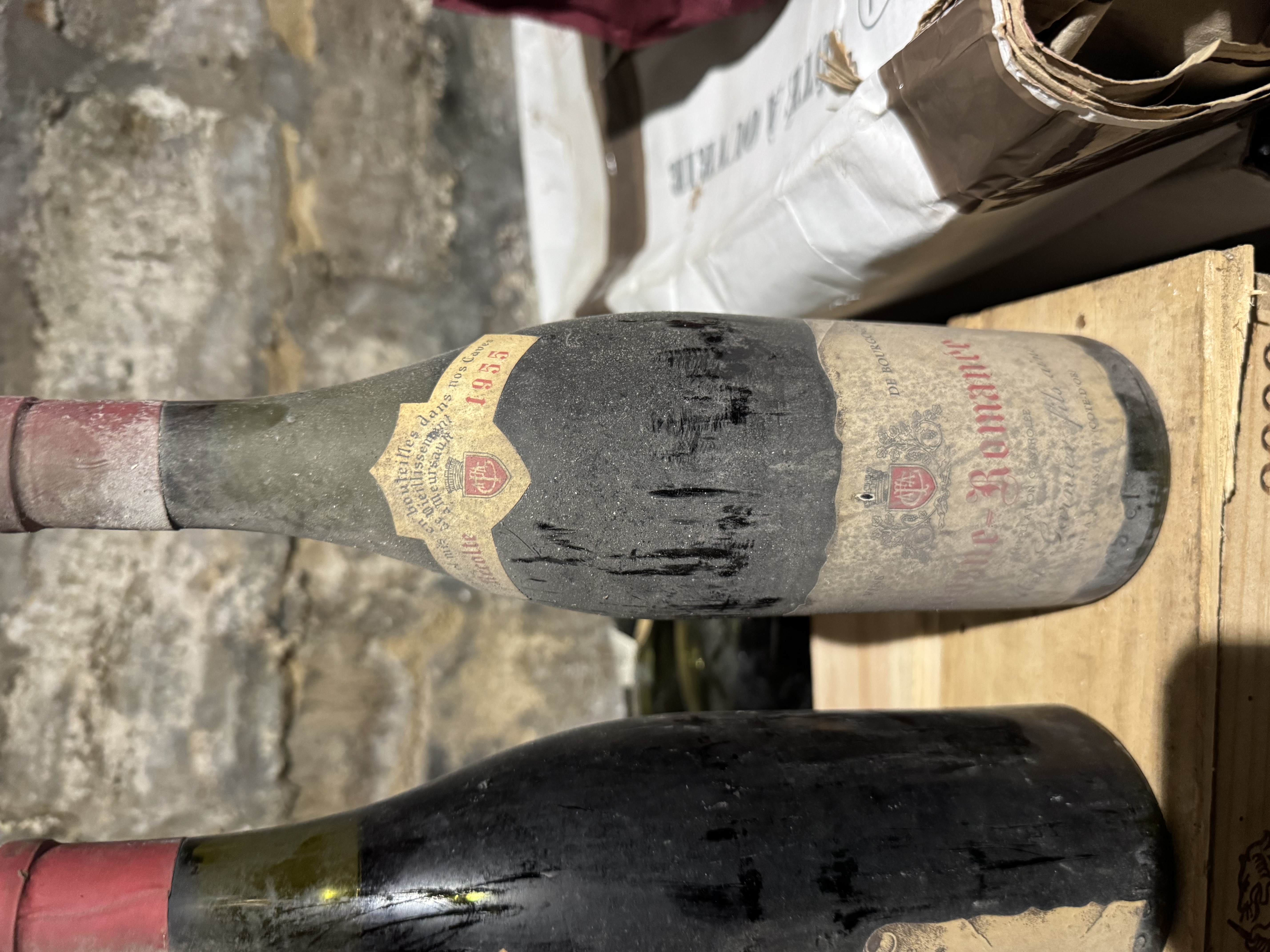 1955 Vintage Red Wine Bottle