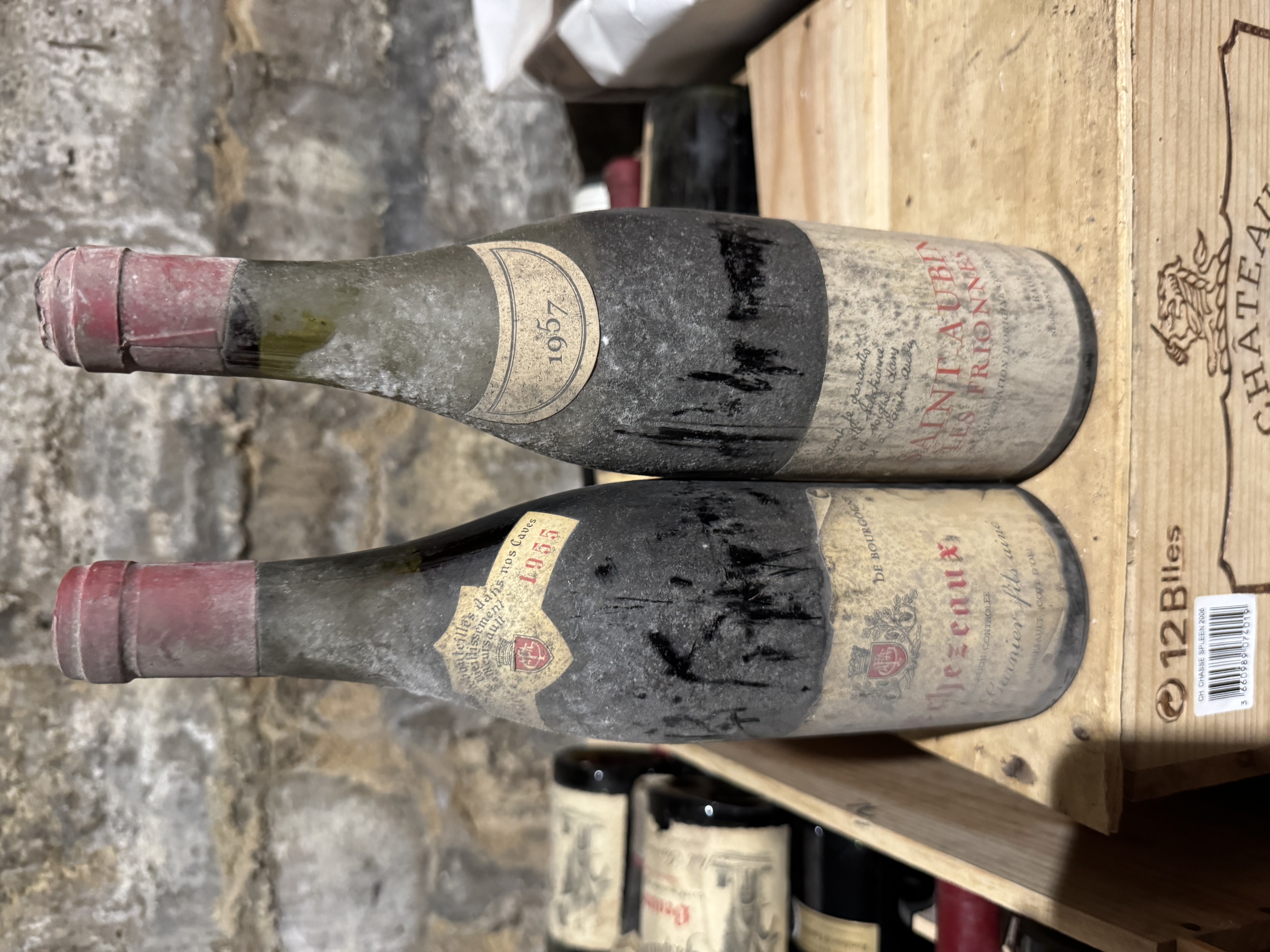 1955 Vintage Red Wine Bottle