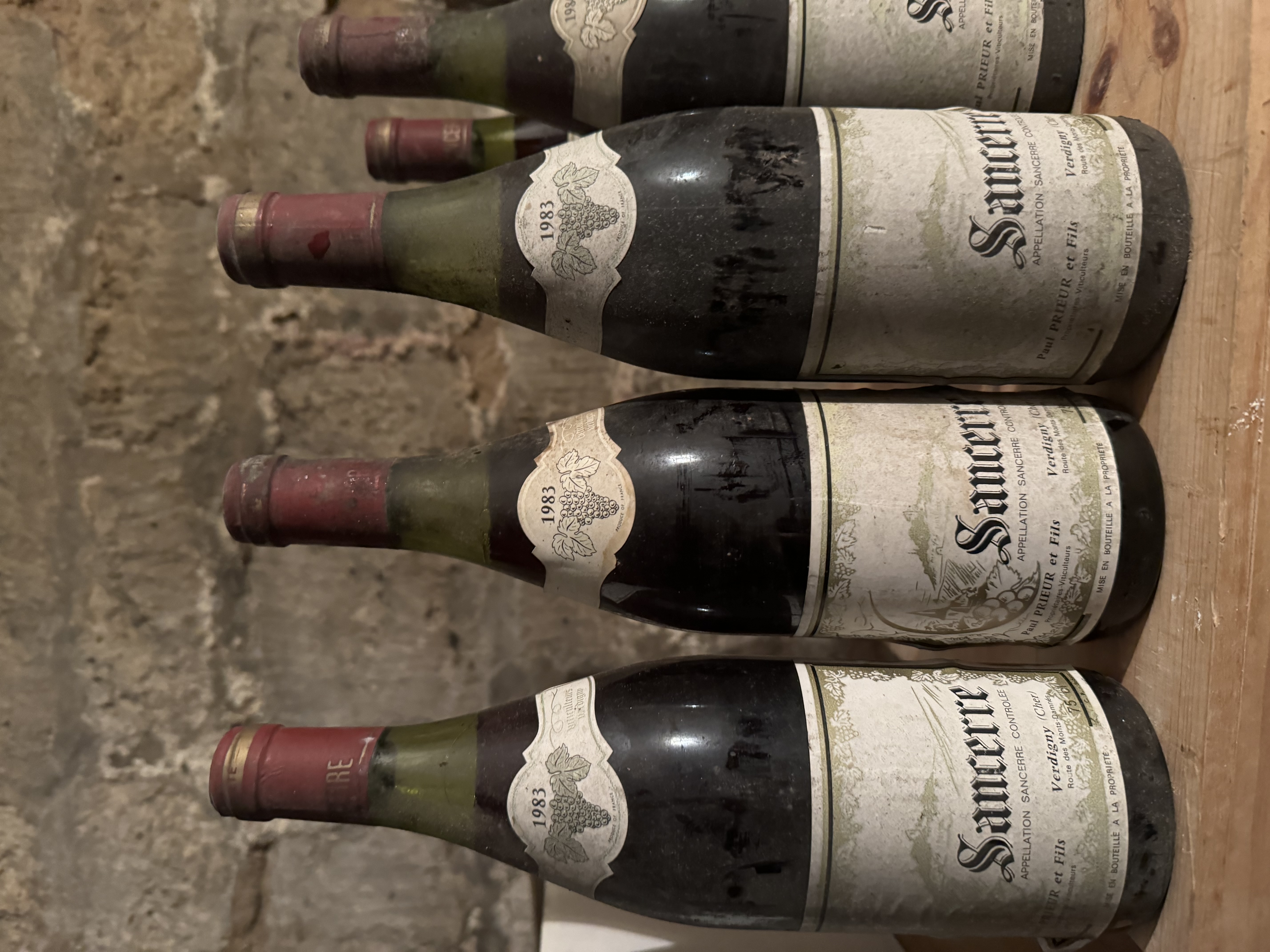Vintage Sancerre Red Wine Bottles