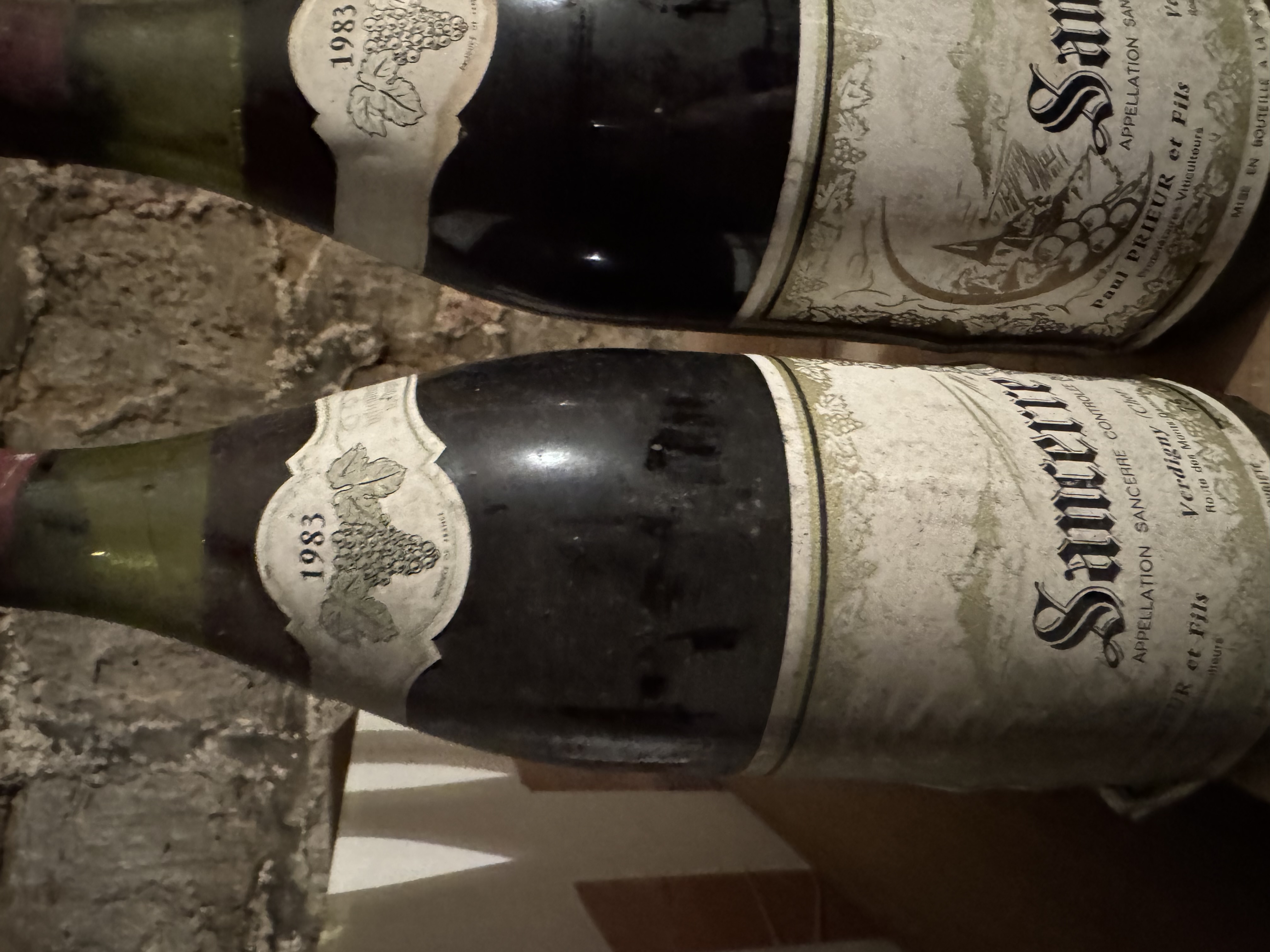 Vintage Sancerre Red Wine Bottles