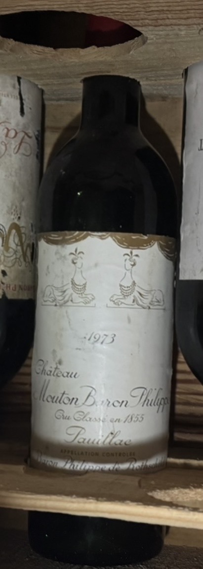 Vin rouge millésime 1973 mouton baron Philippe Pauillac