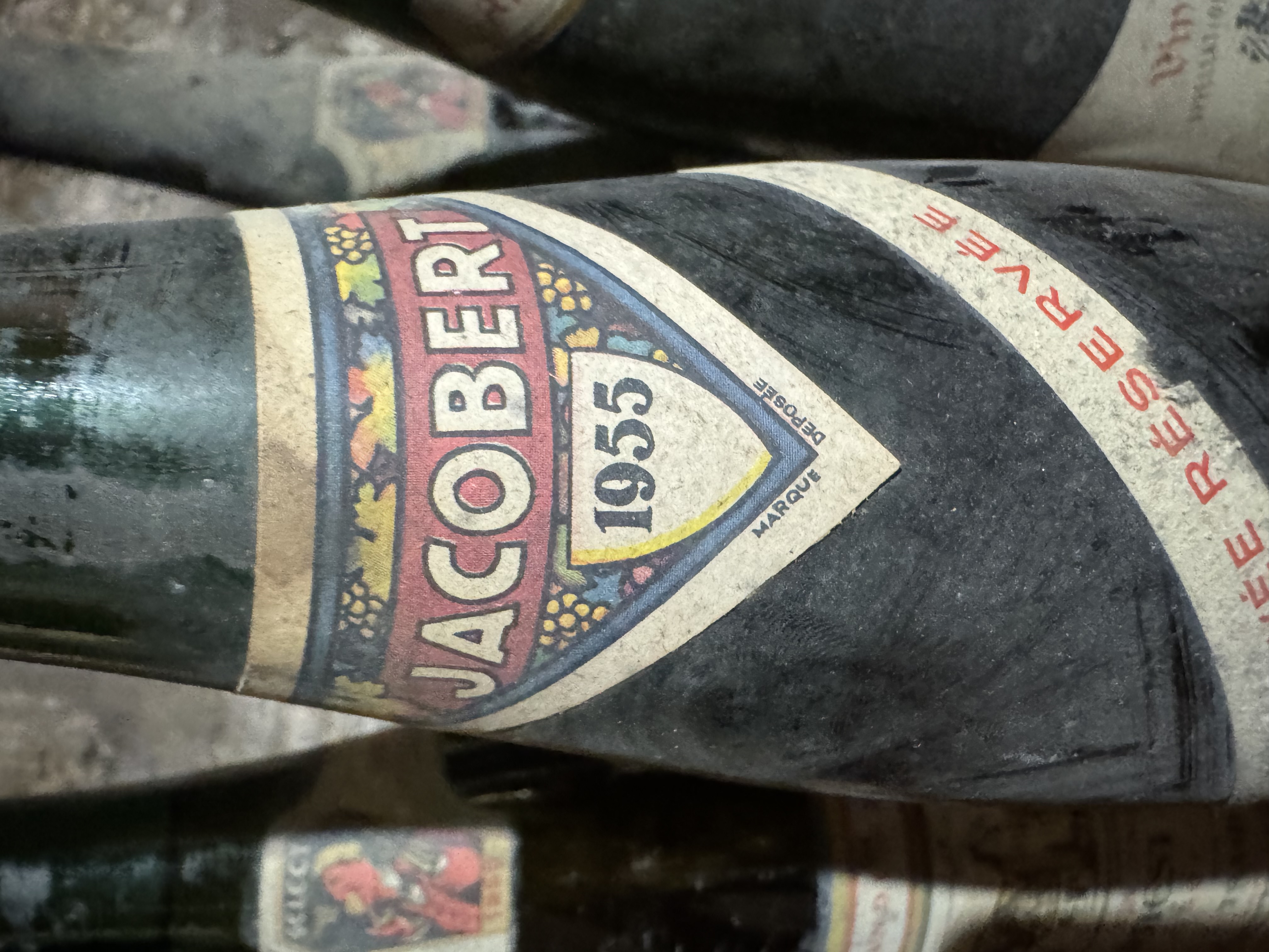 1955 Vintage Jacobert Wine Bottle