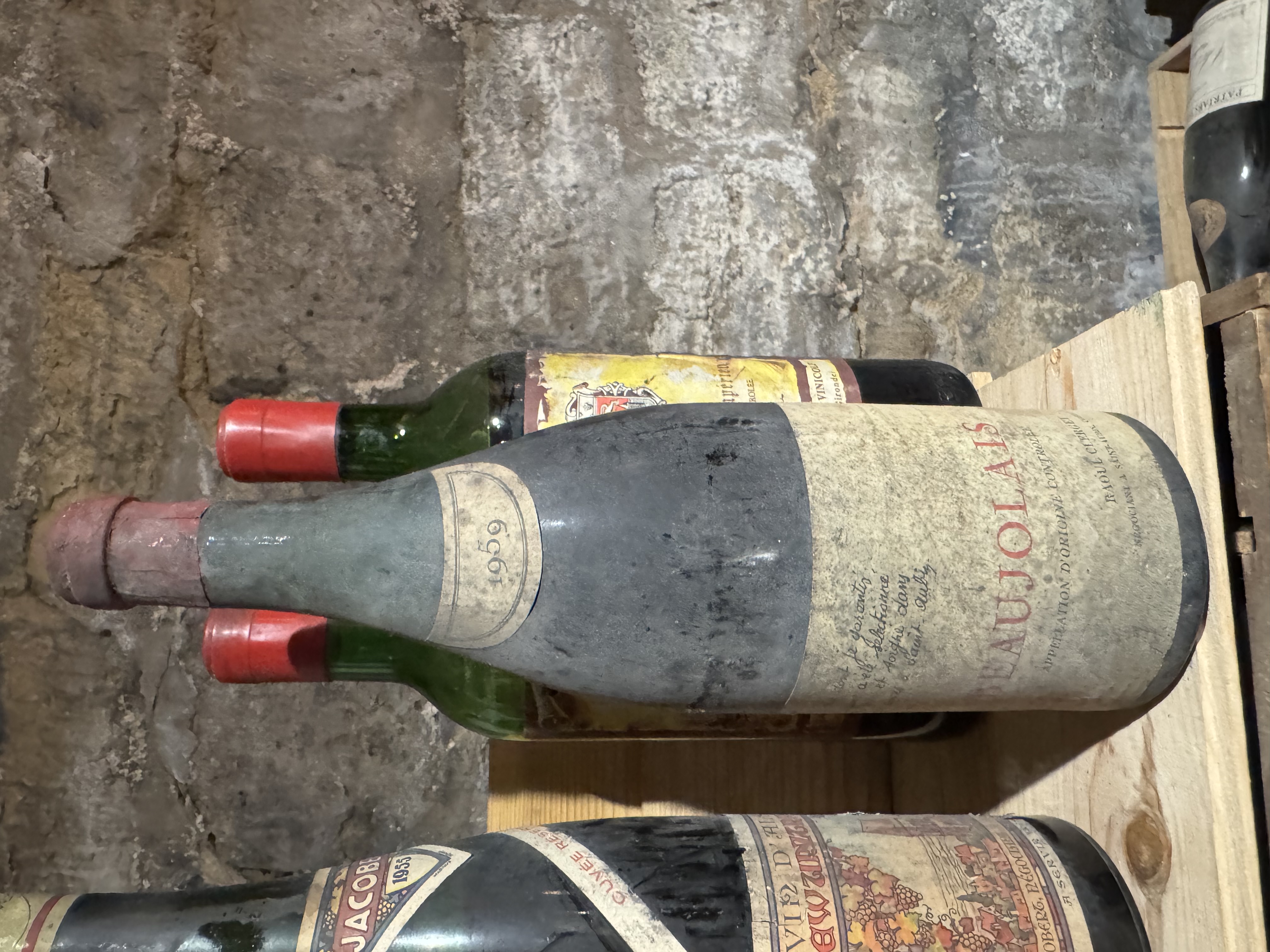 1959 Vintage Red Wine Bottle