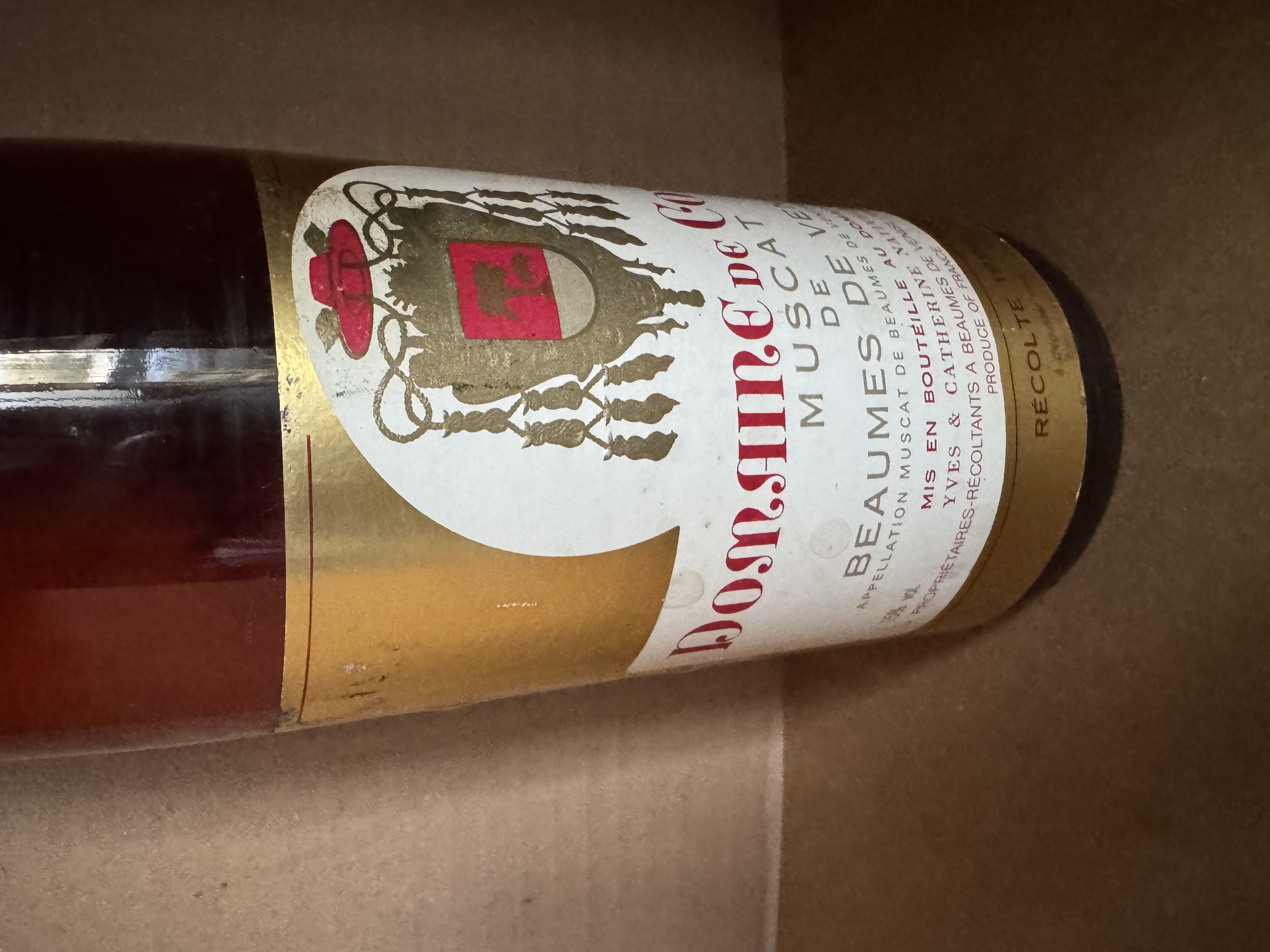 Vin blanc 1992 DOMAINE DE COYEUX Muscat de BEAUMES de VENISE Yves et Catherine Nativelle