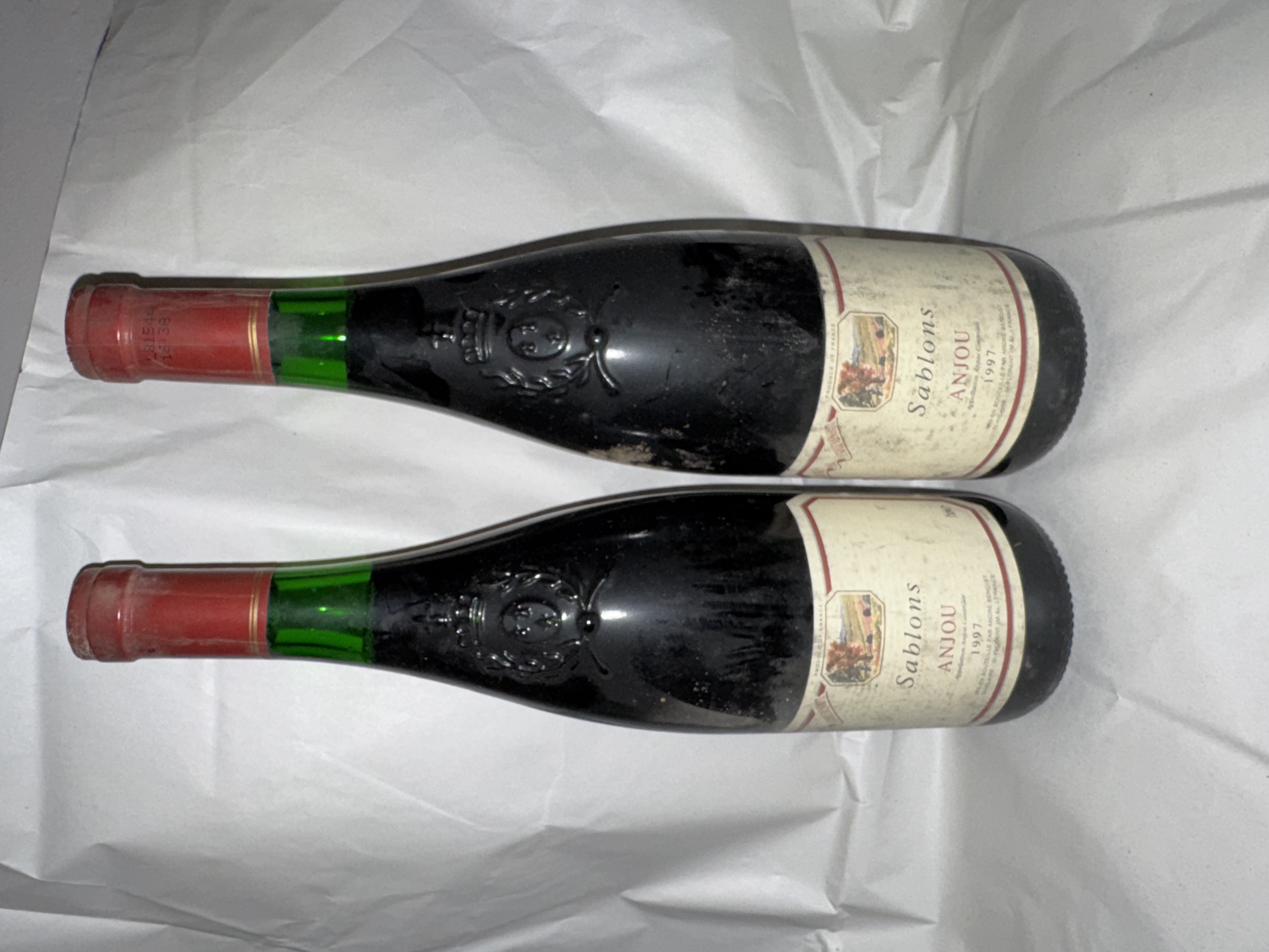 Vintage Red Wine Bottles