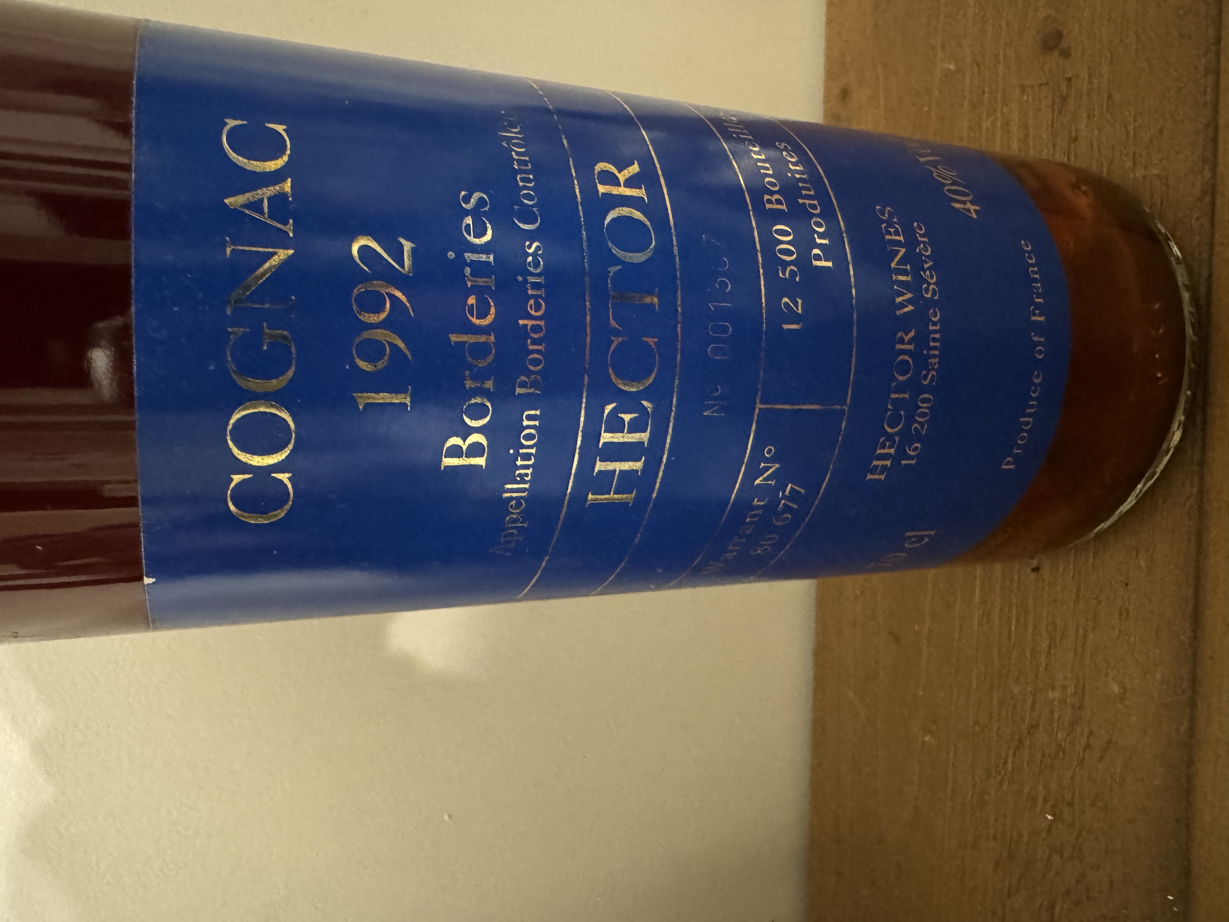 Cognac 1992 Borderies Hector