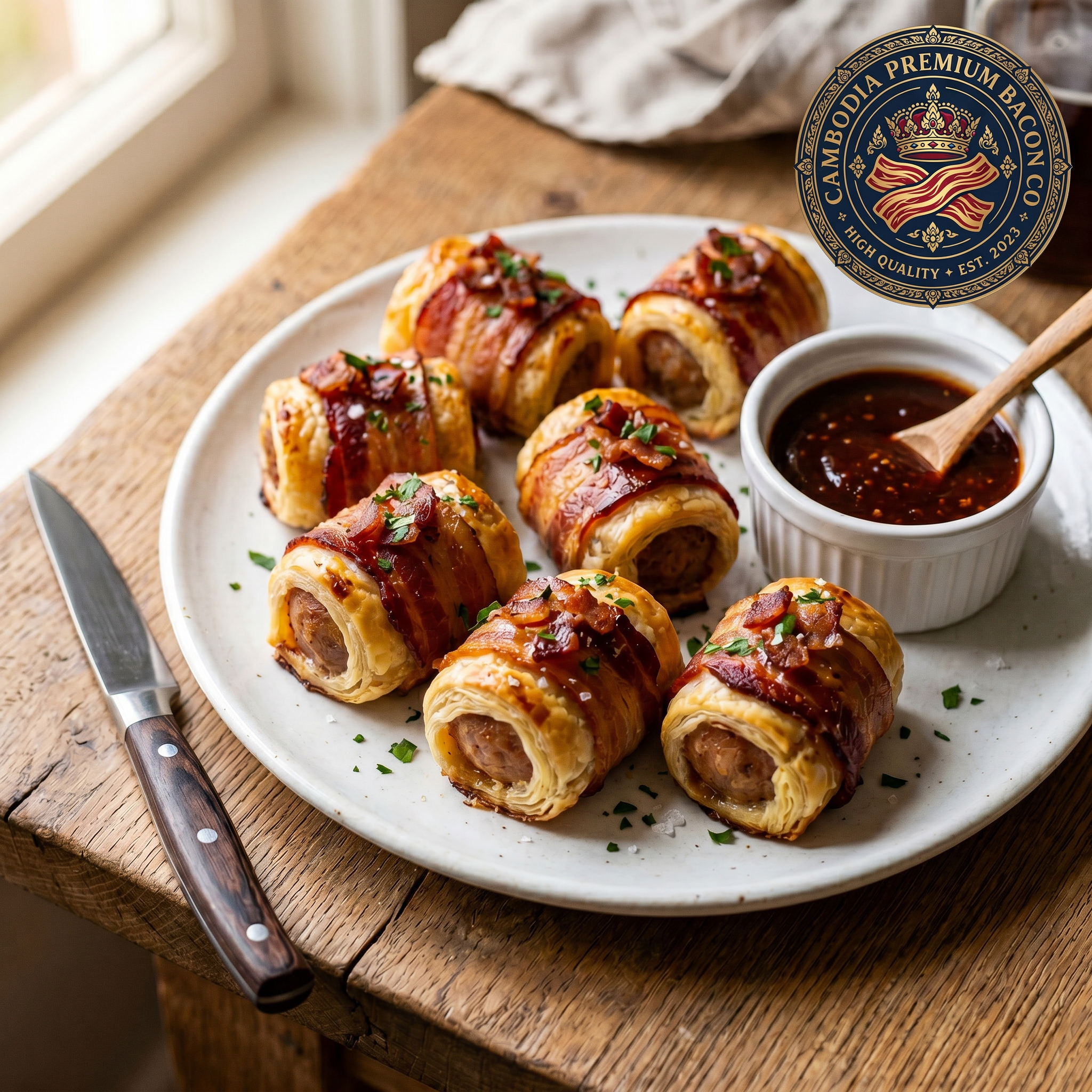 6 Bacon-Wrapped Sausage Rolls
