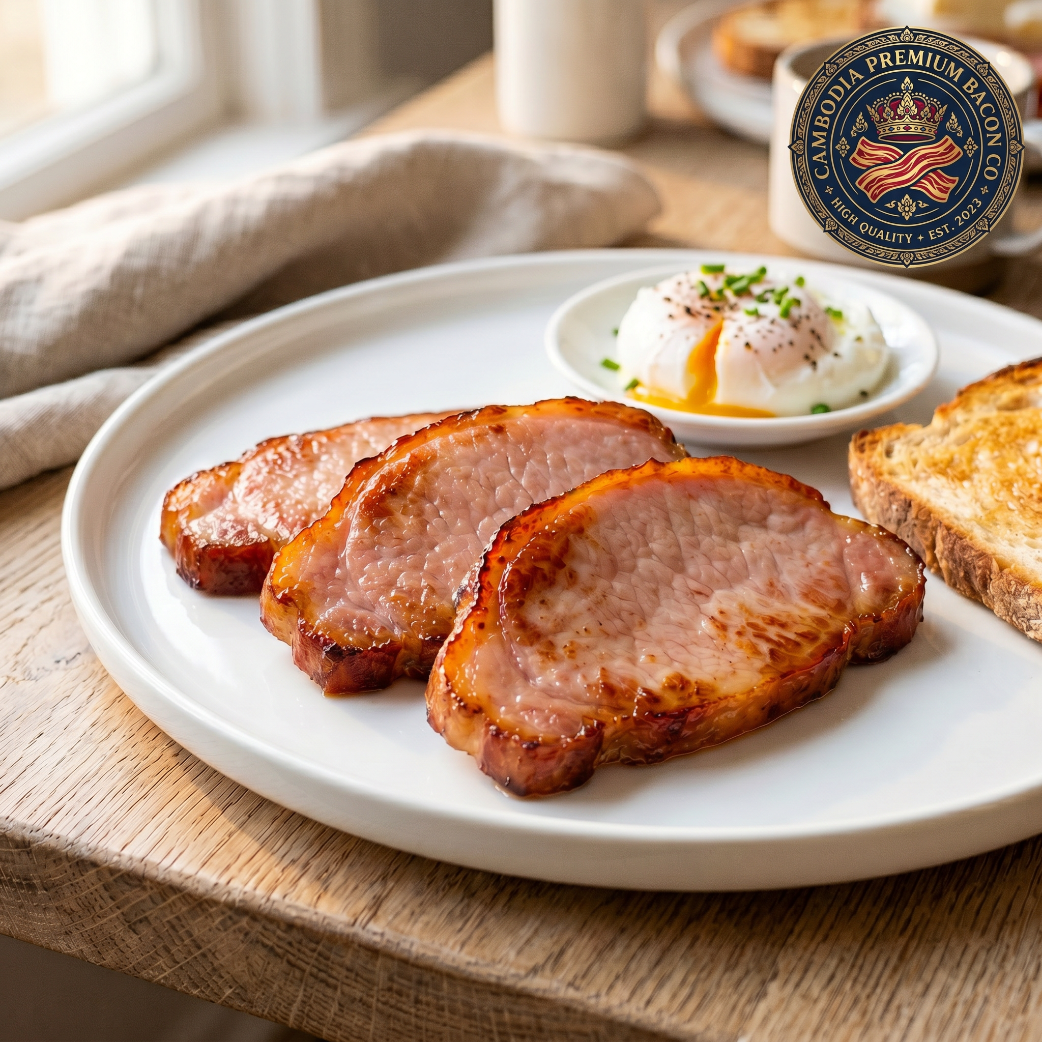 Premium Cambodian Unsmoked Bacon Steak 500gr