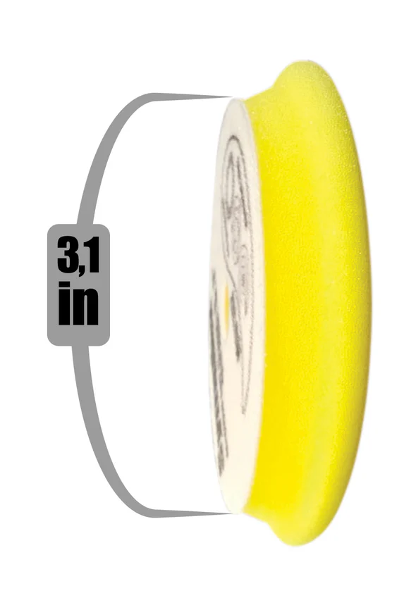 Almohadilla amarilla de espuma europea XM de corte medio - 3,1" 5.1"
