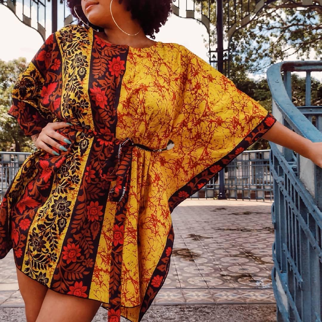 Vestido africano colorido
