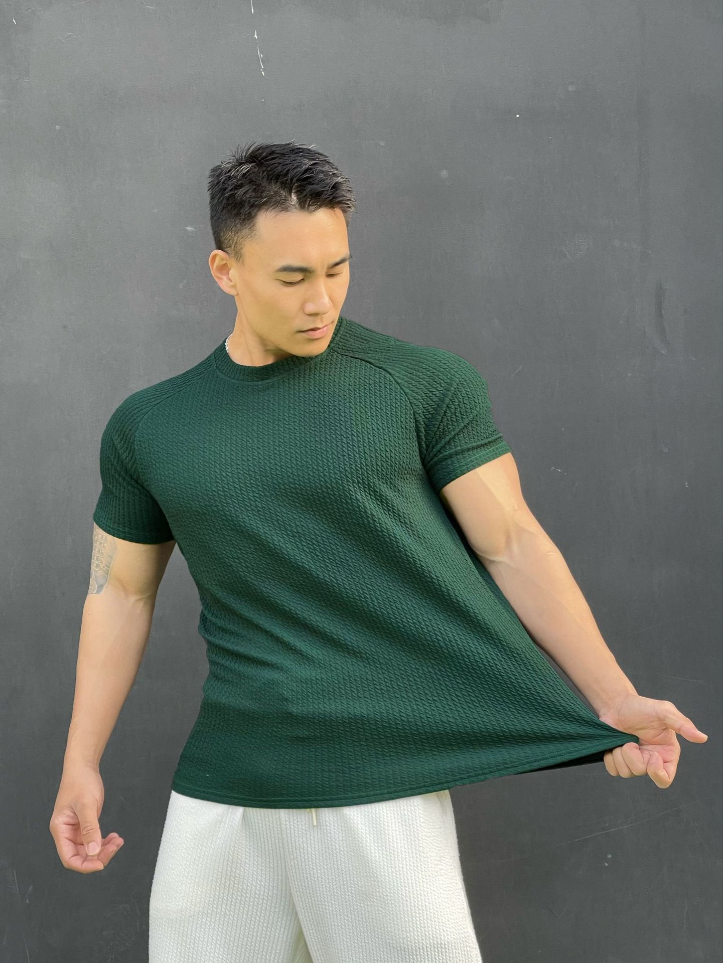 Áo thun nam tay ngắn chuẩn form tôn dáng gymmer