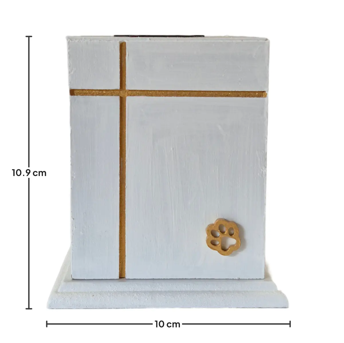 Urna blanca para mascota de MDF