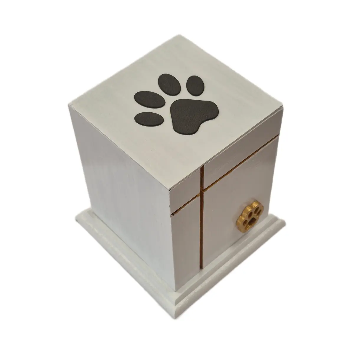 Urna blanca para mascota de MDF