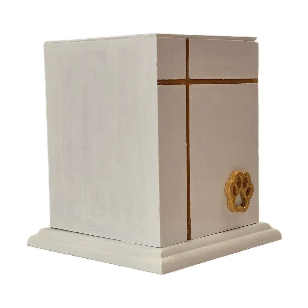 Urna blanca para mascota de MDF