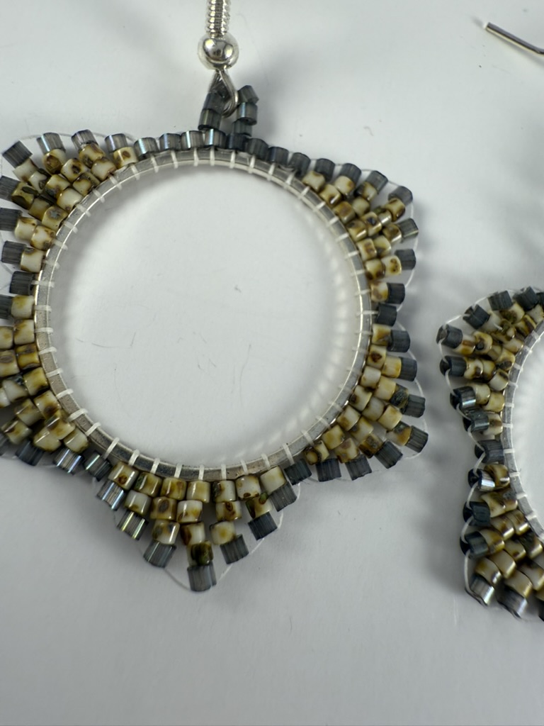 Boho Floral Hoop Earrings