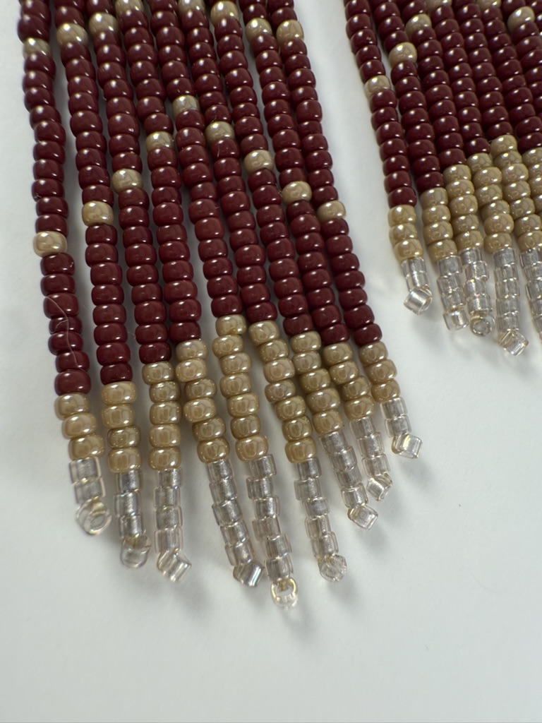 Handmade Beaded Fringe Earrings