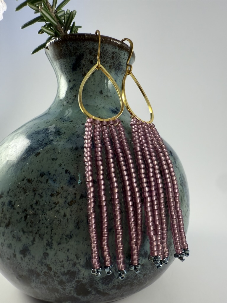 Beaded Fringe Earrings