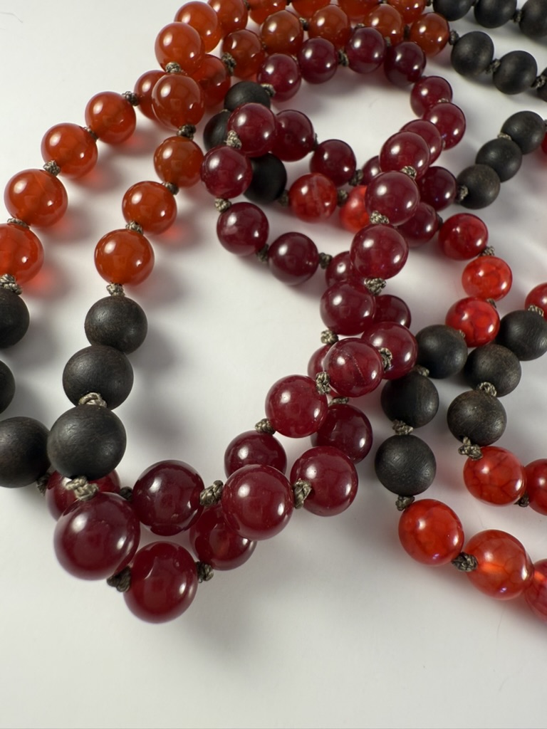 Red Gemstones Mala Necklace
