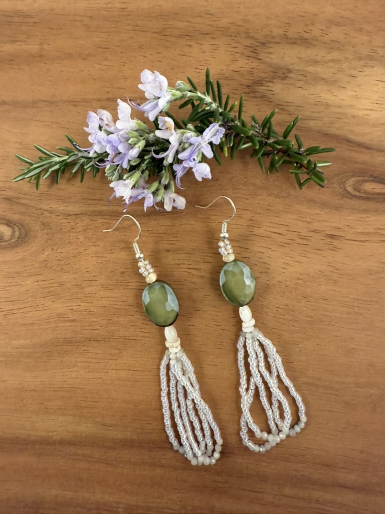 Beaded Boho Tassel Earrings